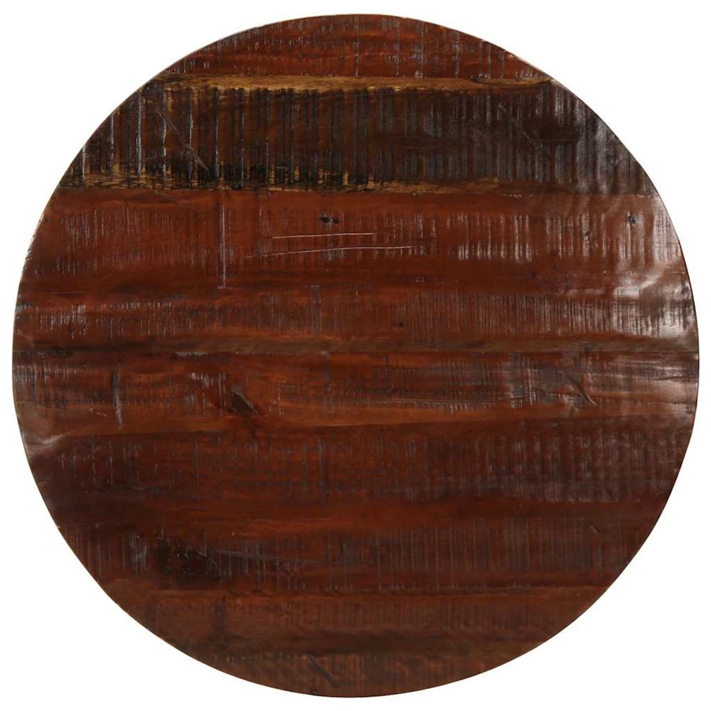 Dessus de table ø 80x3,8 cm rond bois massif de récupération