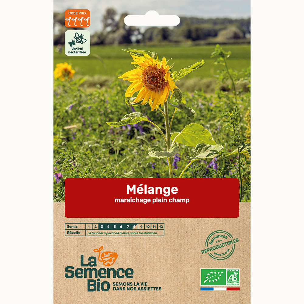 Mélange maraîchage plein champs - graines bio