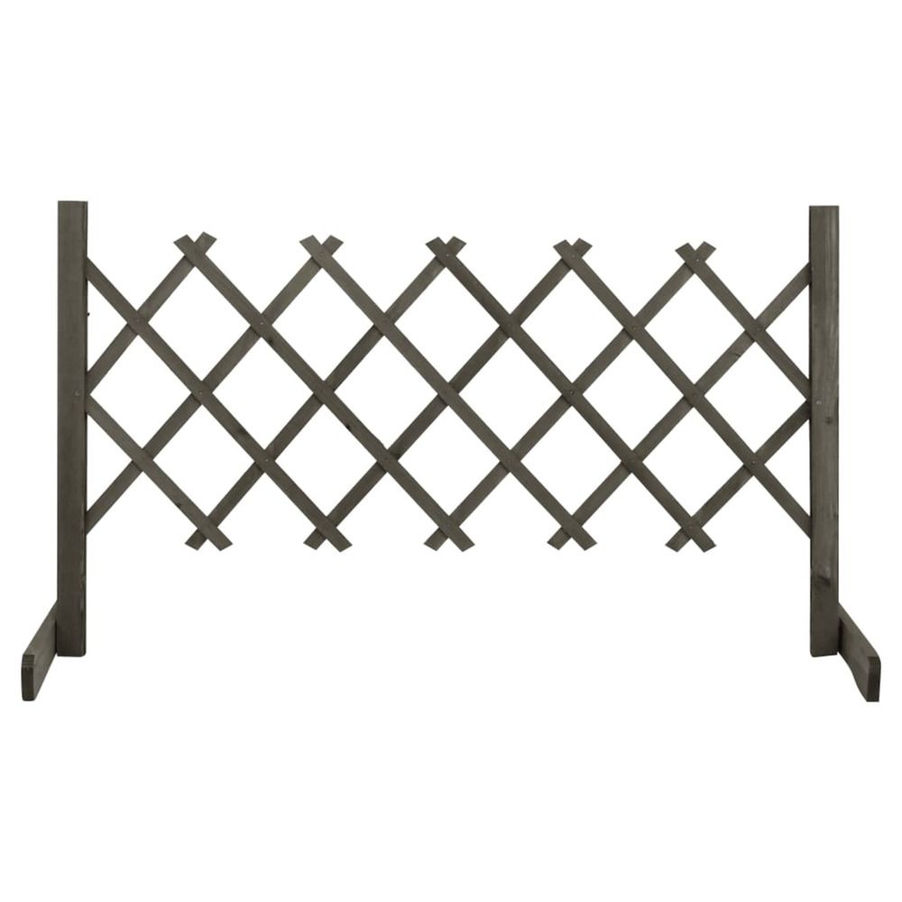 Clôture en treillis de jardin gris 120x60 cm bois de sapin