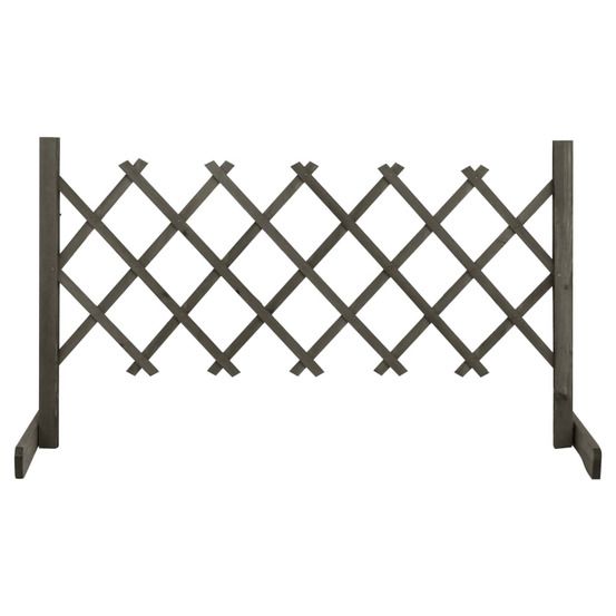 Clôture en treillis de jardin gris 120x60 cm bois de sapin