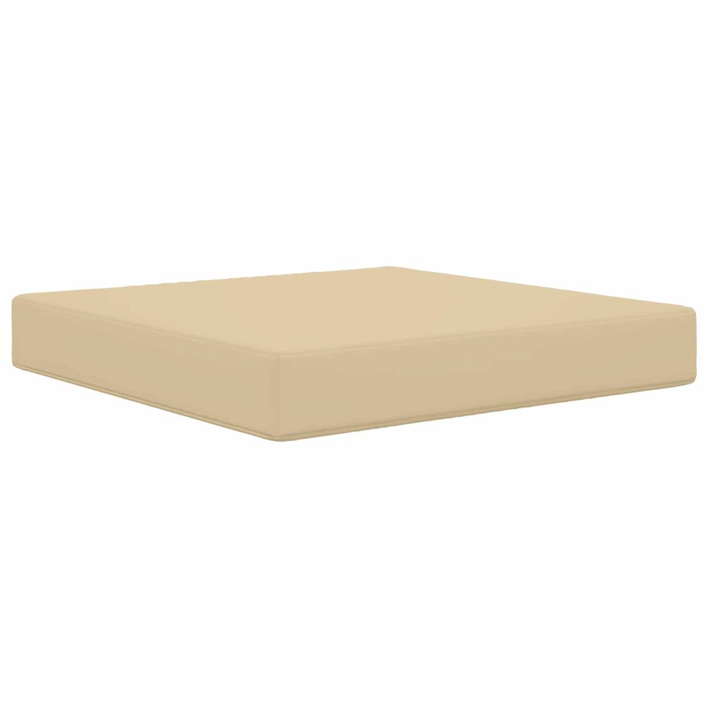 Coussin de canapé d'extérieur polyester beige 60 x 60 cm