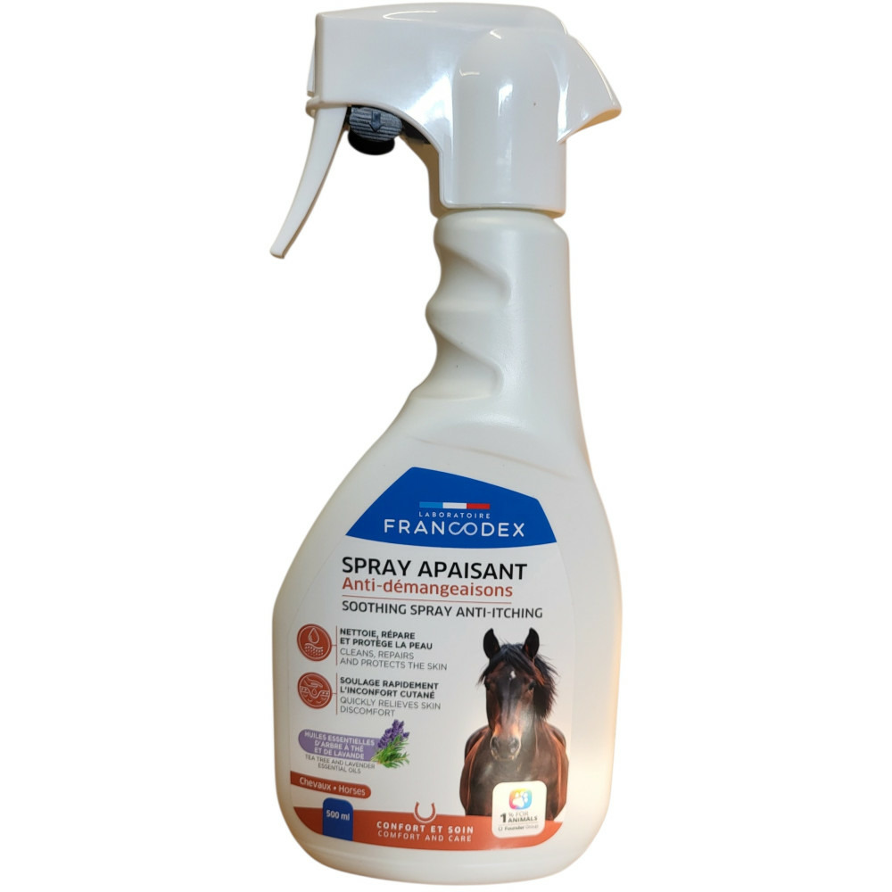 Spray apaisant pour chevaux - flacon de 500 ml - francodex
