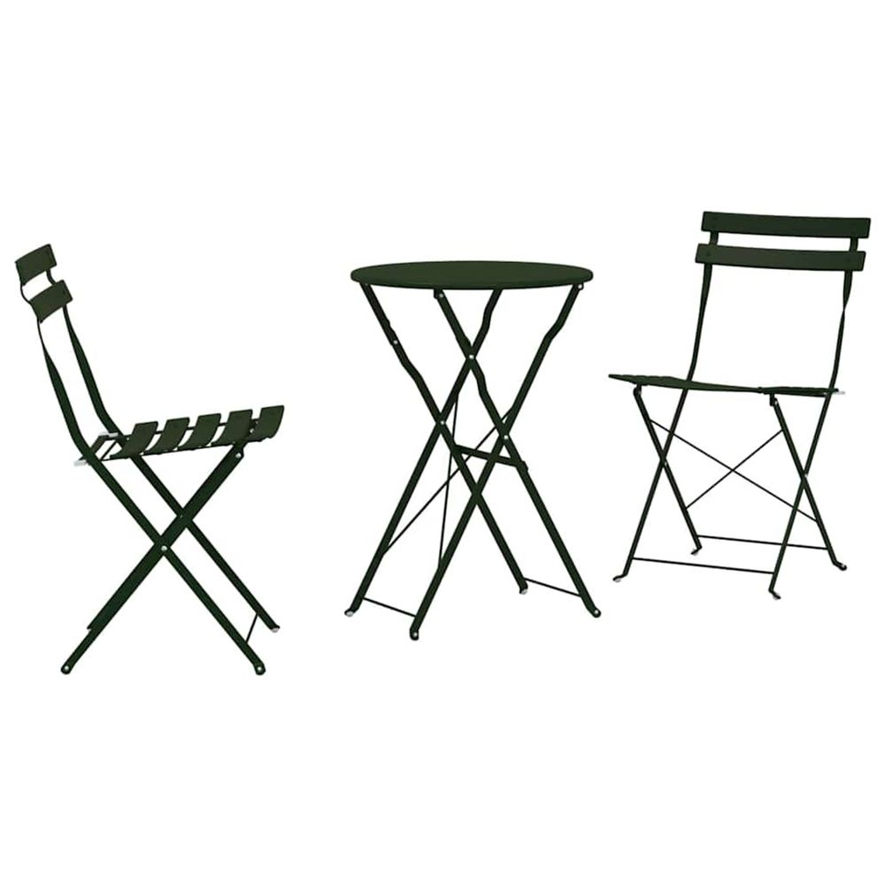 Ensemble bistro pliant 3 pc foret acier