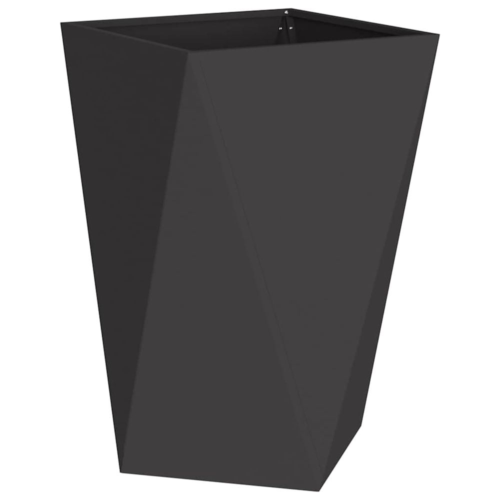 Jardinière d'extérieur noir 50 x 50 x 75 cm acier