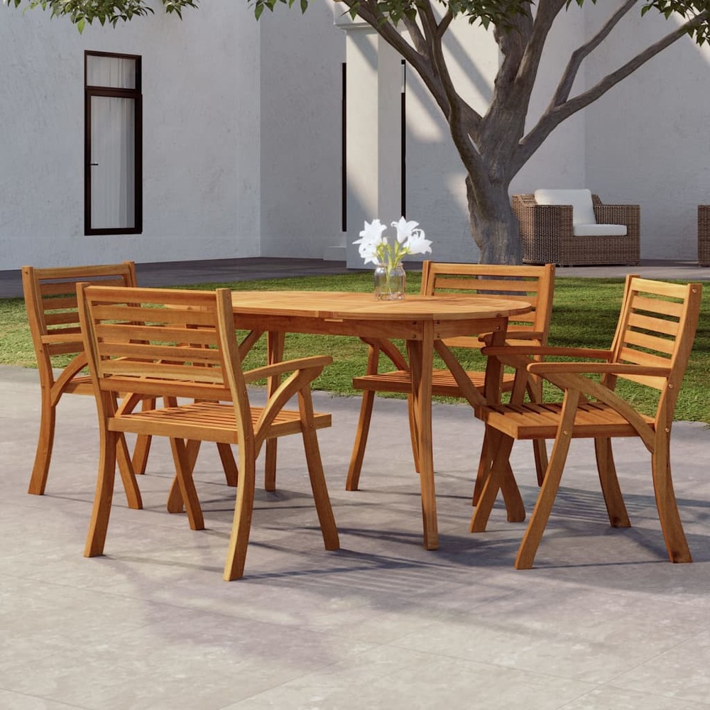 Table de jardin 150x90x75 cm bois d'acacia solide