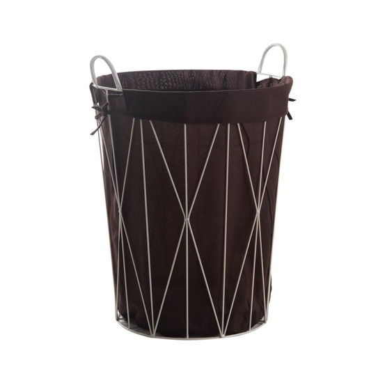Panier à linge en métal et coton