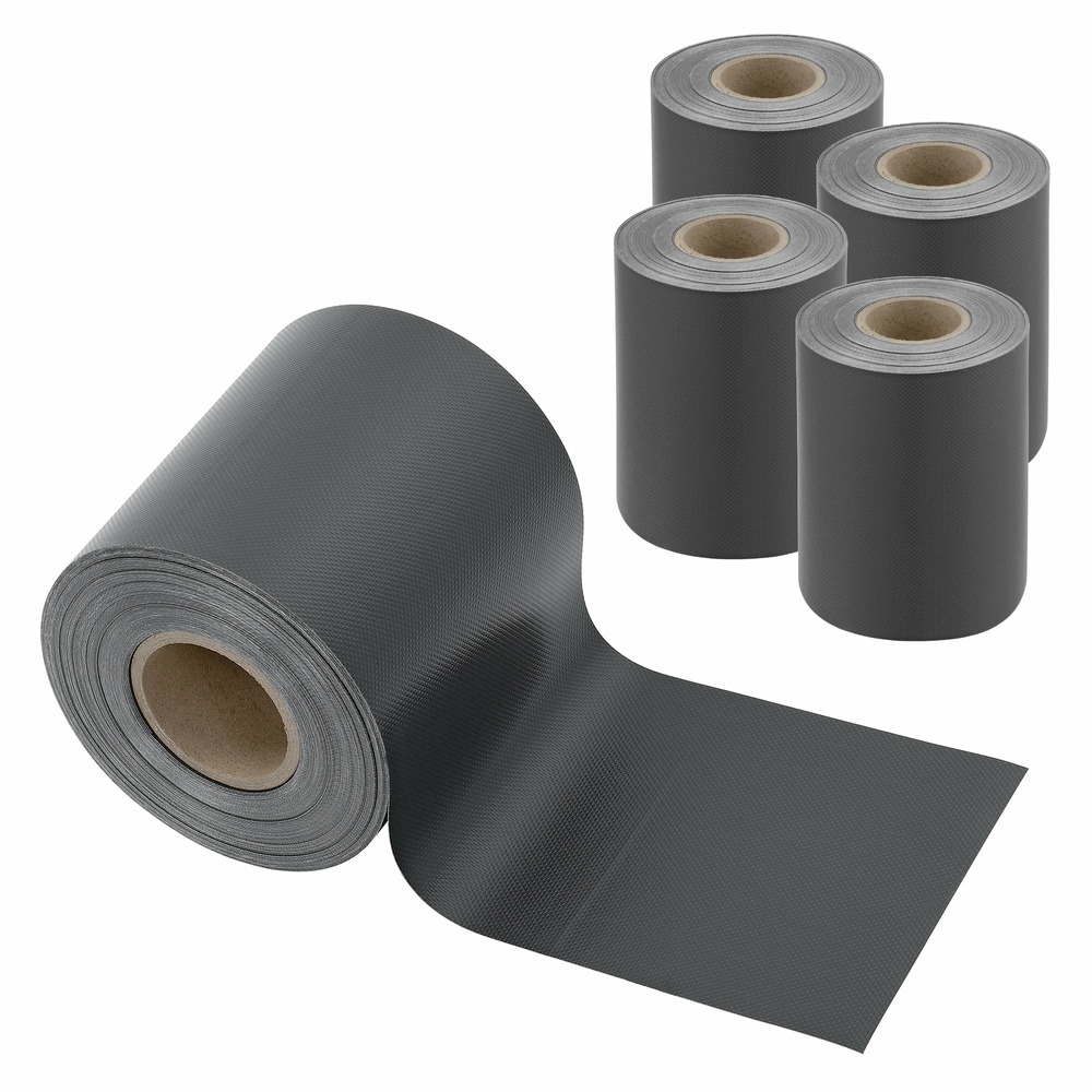 Lot de 4 bandes de brise-vue pvc 140 m x 19 cm 26,6 m² gris anthracite ral 7016
