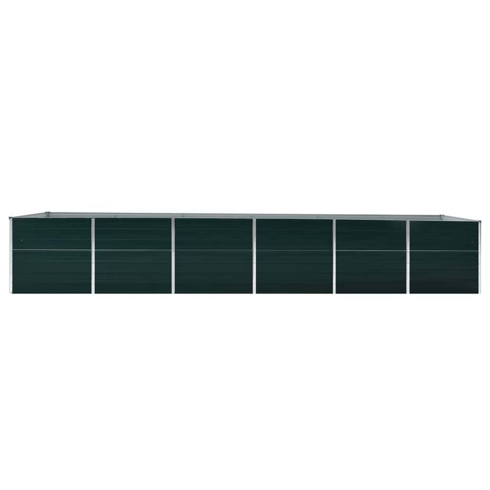 Lit surélevé de jardin acier galvanisé 480x80x77 cm vert