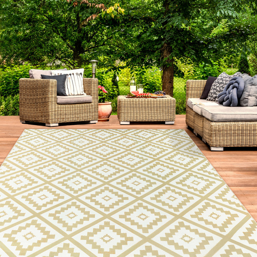 Tapis extérieur bahamas beige 270 x 370 cm