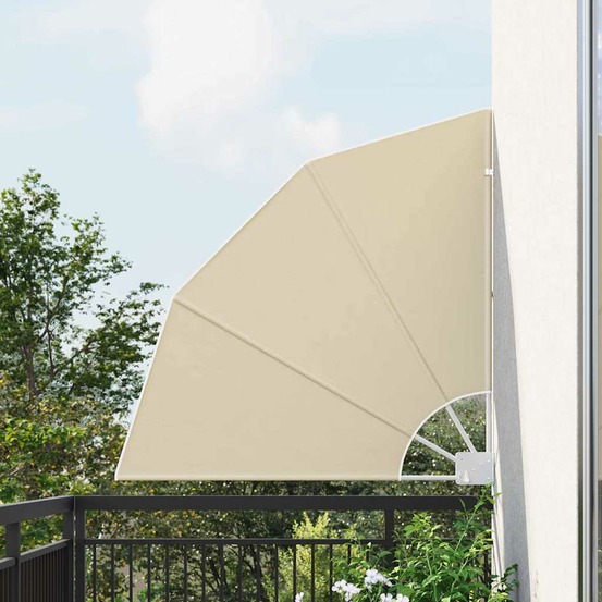 Écran de confidentialité pour balcon beige 115 x 115 cm