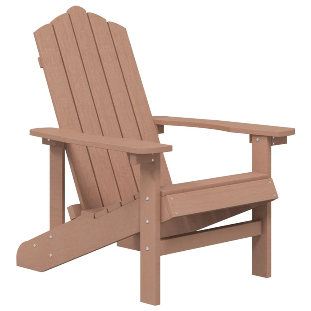 Chaise adirondack de jardin pehd marron
