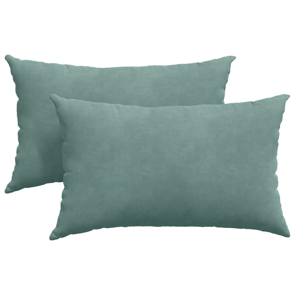 Coussins de canapé 2 pcs vert mer 50 x 30 cm