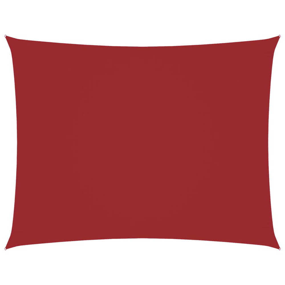 Voile de parasol tissu oxford rectangulaire 5x6 m rouge