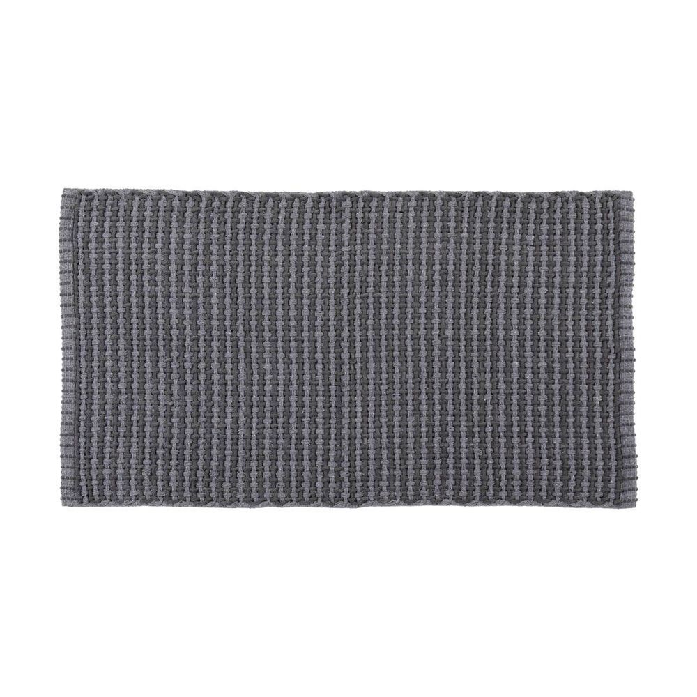 Tapis mimetisme polyester/coton tresse 50x90 cm - gris clair