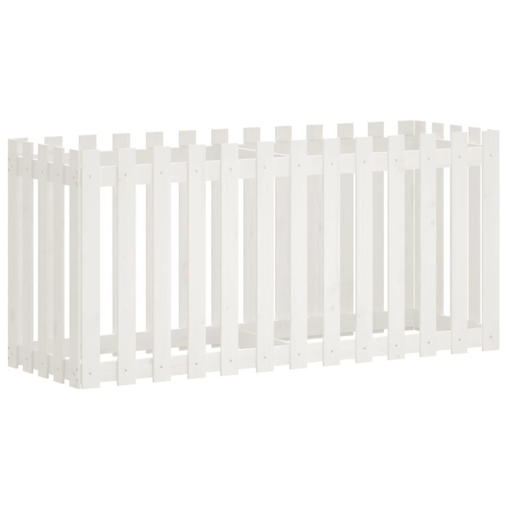 Lit surélevé de jardin design de clôture 150x50x70cm pin massif