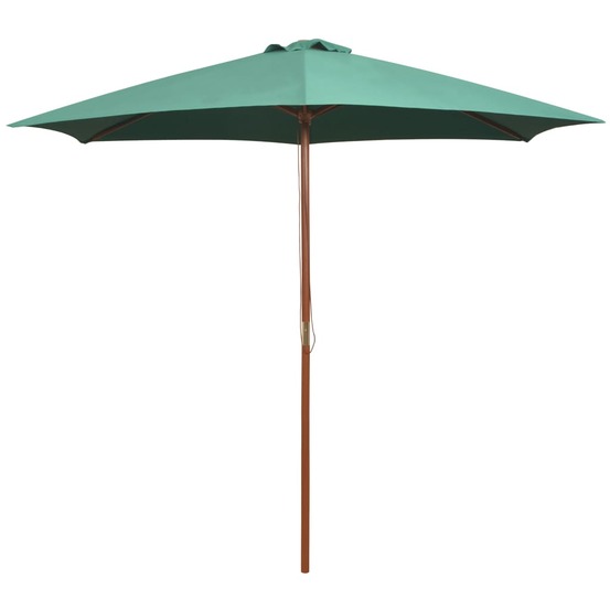 Parasol avec poteau en bois 270 x 270 cm vert