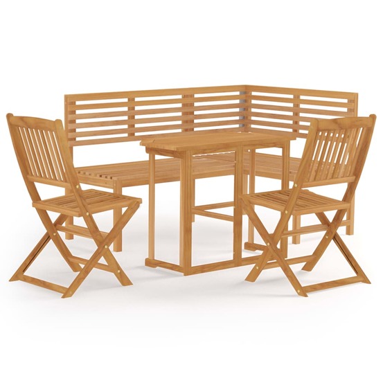 Ensemble de bistro 4 pcs bois d'acacia solide