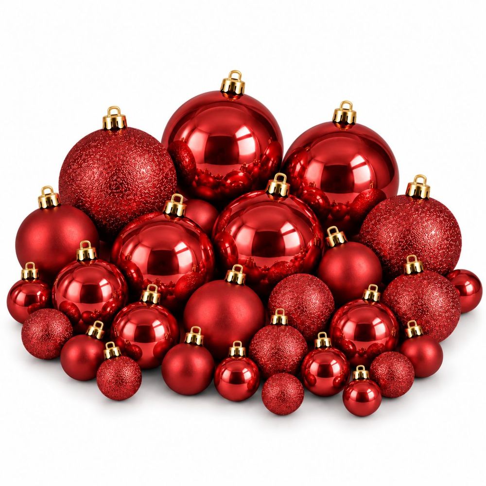 Babe de noël memike249/00197 set de 46 h8x8cm - rouge