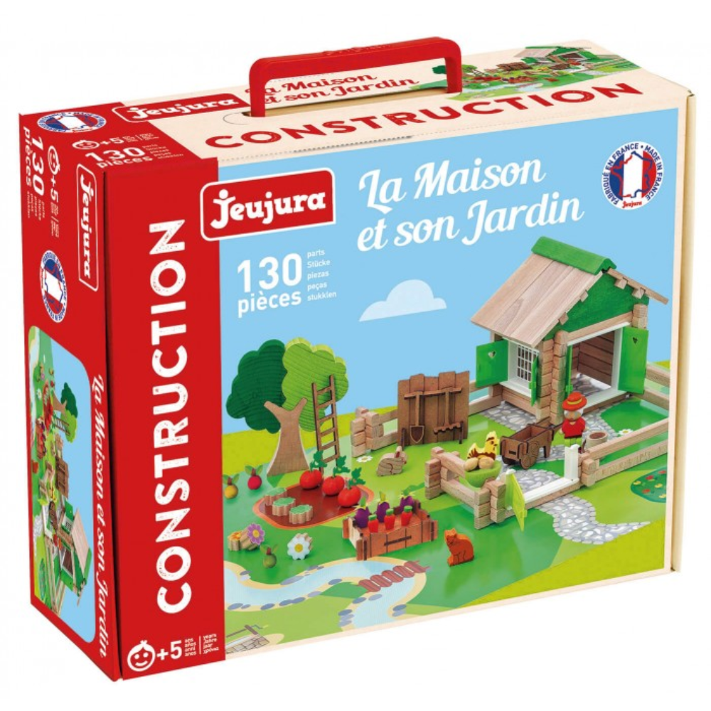 Jeu de construction : maison et jardin