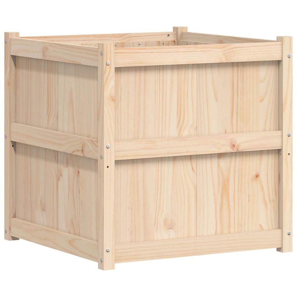 Jardinière d'extérieur d'extérieur 70x70x70 cm bois de pin massif