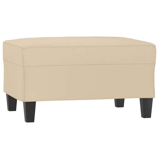 Repose-pied crème 70x55x41 cm tissu microfibre