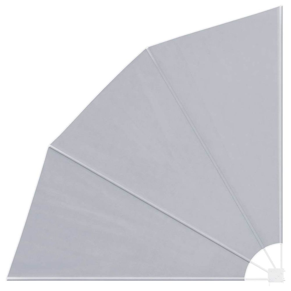 Auvent latéral pliable de balcon gris 210 x 210 cm