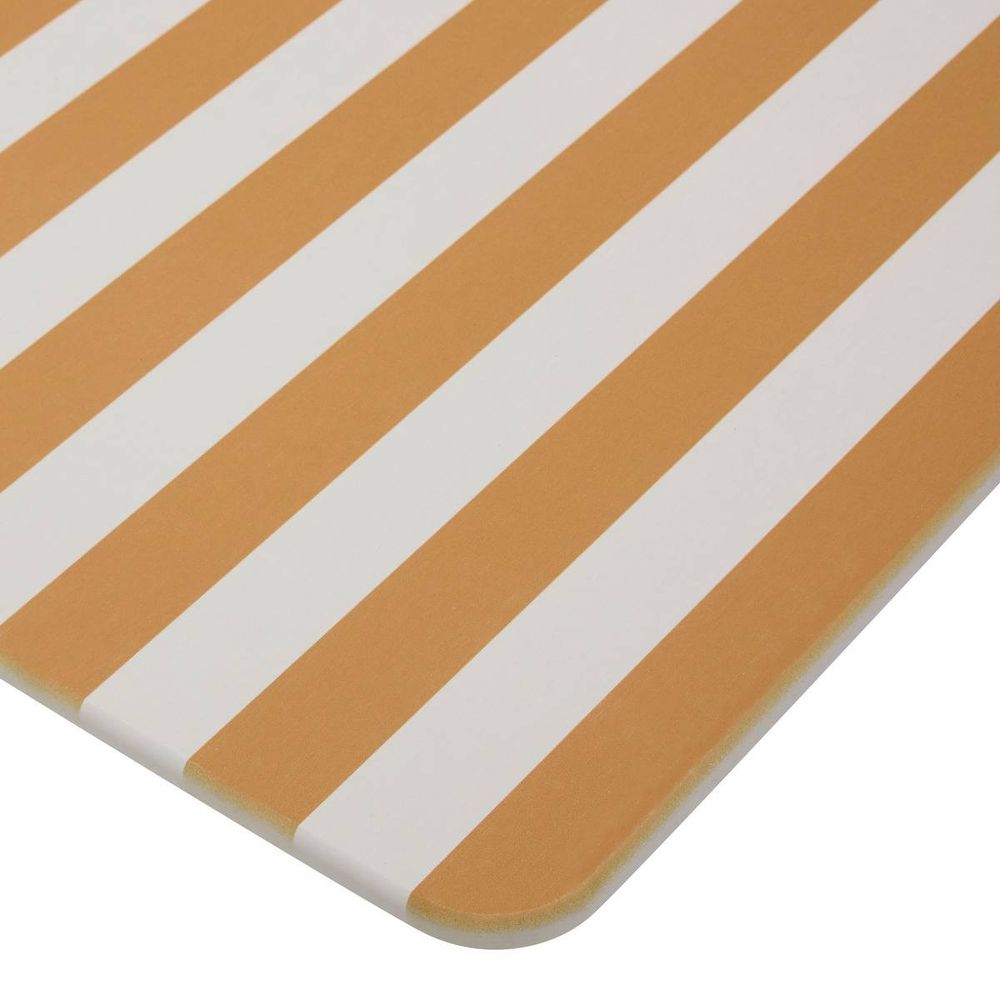 Tapis de bain strio 39x60cm rayures jaune en diatomite