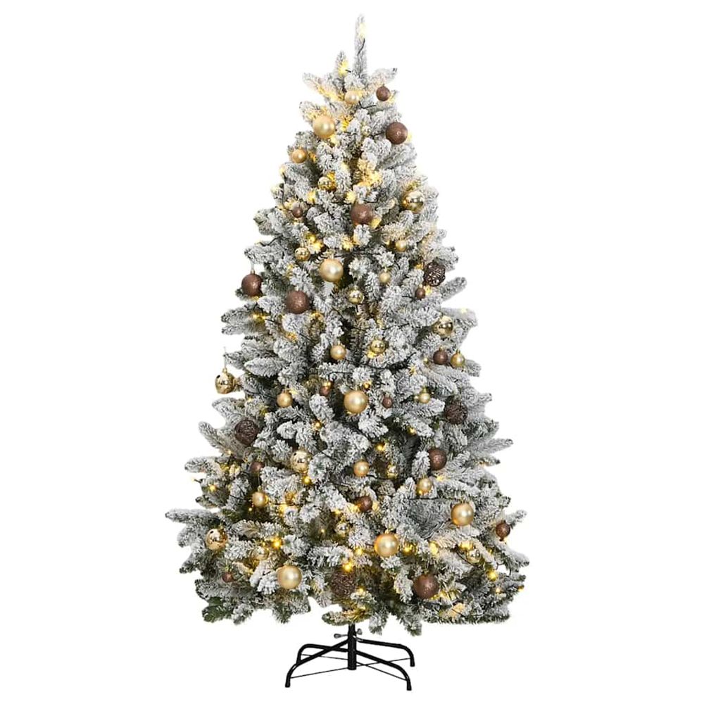 Sapin de noël artificiel articulé 300 led et boules 180 cm