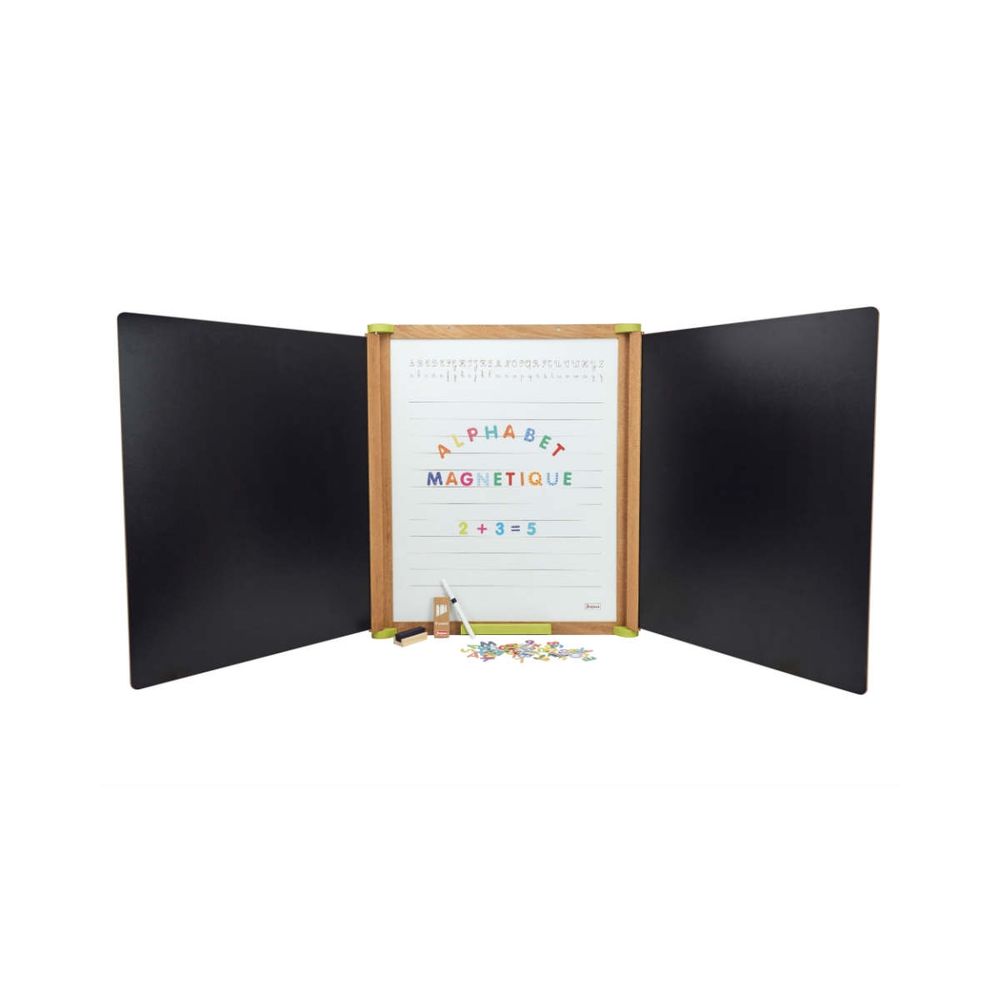 Tableau triptyque magnétique en bois pour enfants