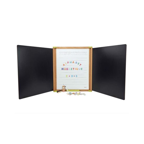 Tableau triptyque magnétique en bois pour enfants