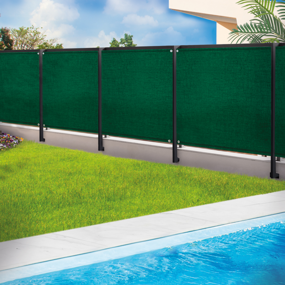 Brise vue renforcé 1 x 10 m vert 220 gr/m² luxe pro