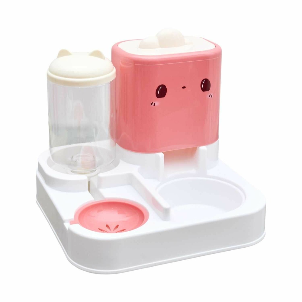 Distributeur d'eau et de croquettes pour chien et chat kawai