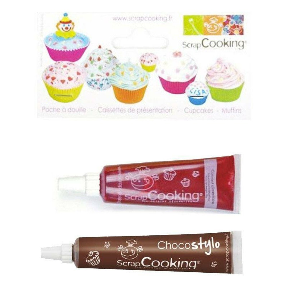 Stylo chocolat + colorant alimentaire liquide tube rouge