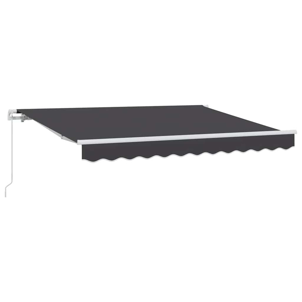 Auvent rétractable anthracite 250 x 200 cm tissu