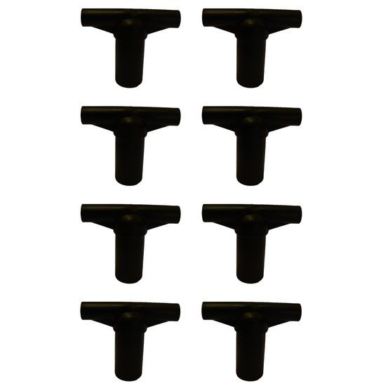 Kangui lot de 8 capuchons t-section pour arceau de filet de trampoline ø 32 mm