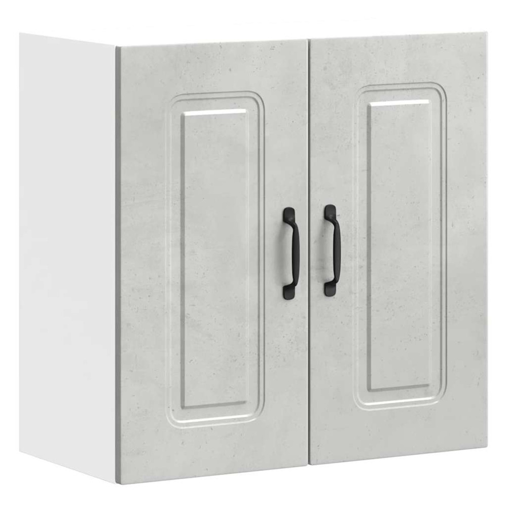 Armoire murale de cuisine kalmar gris béton bois d'ingénierie