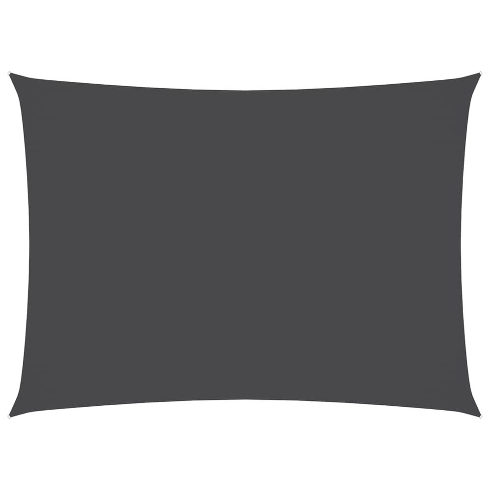 Voile de parasol tissu oxford rectangulaire 3x5 m anthracite