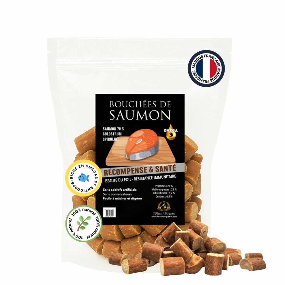 Bouchées au saumon 500g - france croquettes