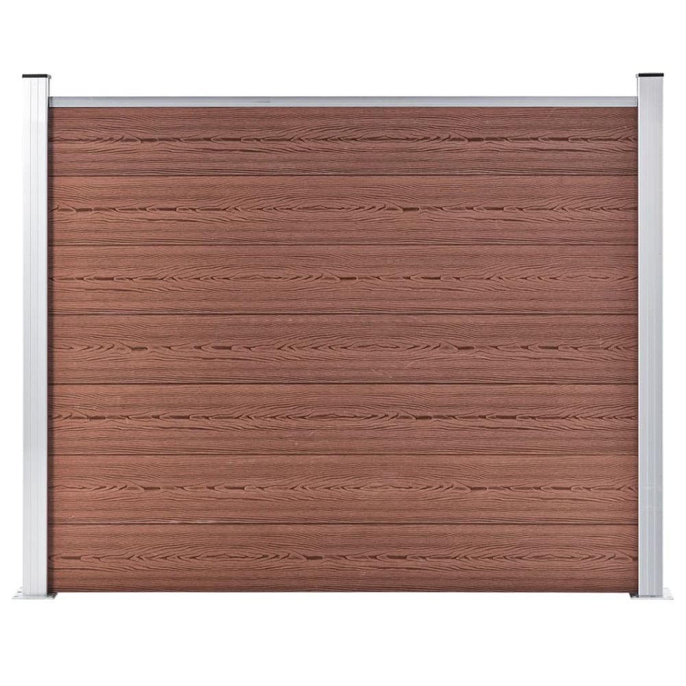 Panneau de clôture wpc 180x146 cm marron