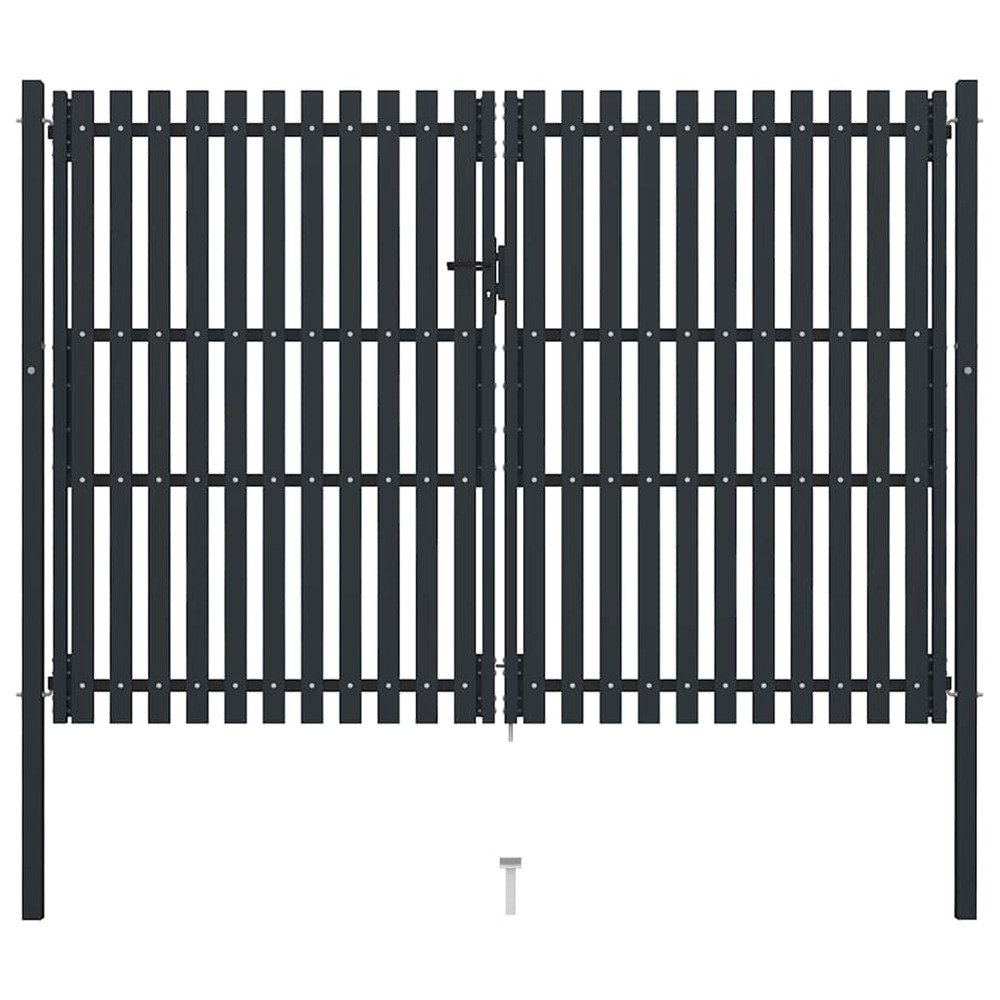 Portail double en acier 300x200 cm anthracite