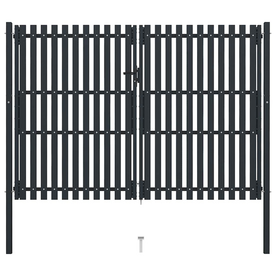 Portail double en acier 300x200 cm anthracite