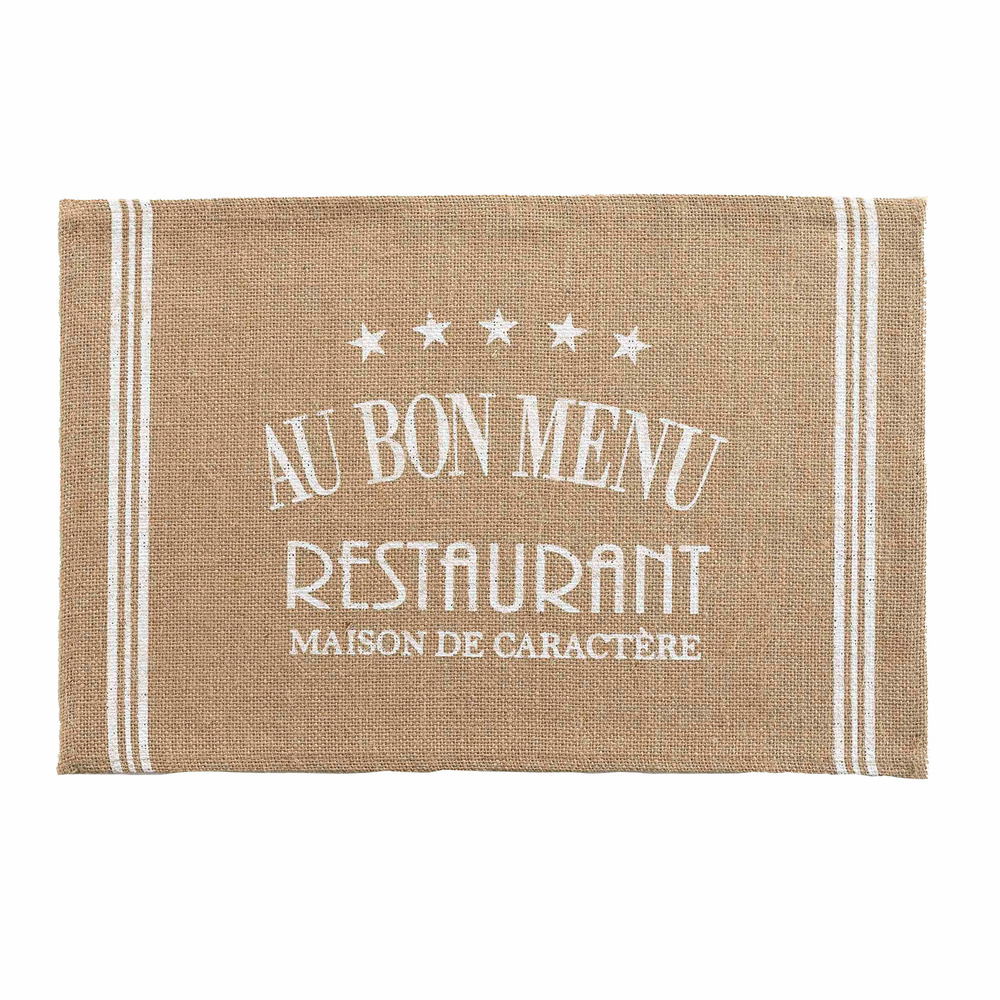 Set de table jute au bon menu