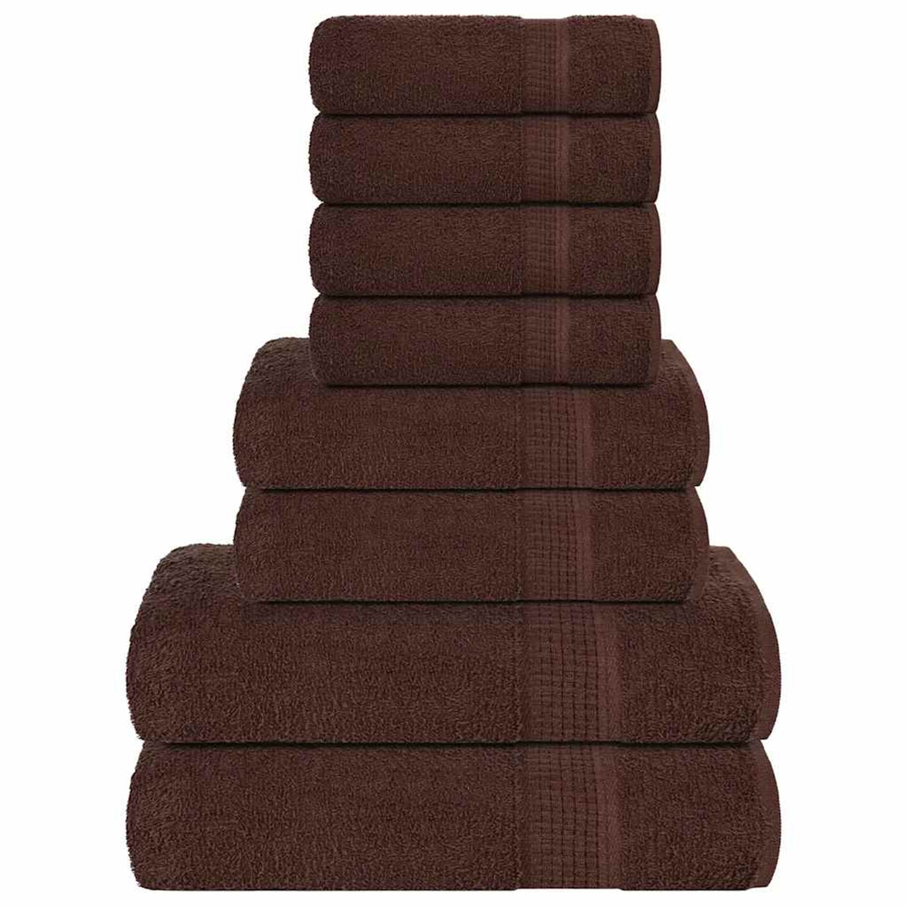 Ensemble de serviettes frogn 8 pcs marron 360 g/m²