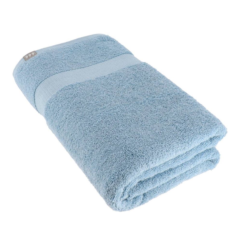 Serviette de bain 90x150 cm 100% coton - bleu clair