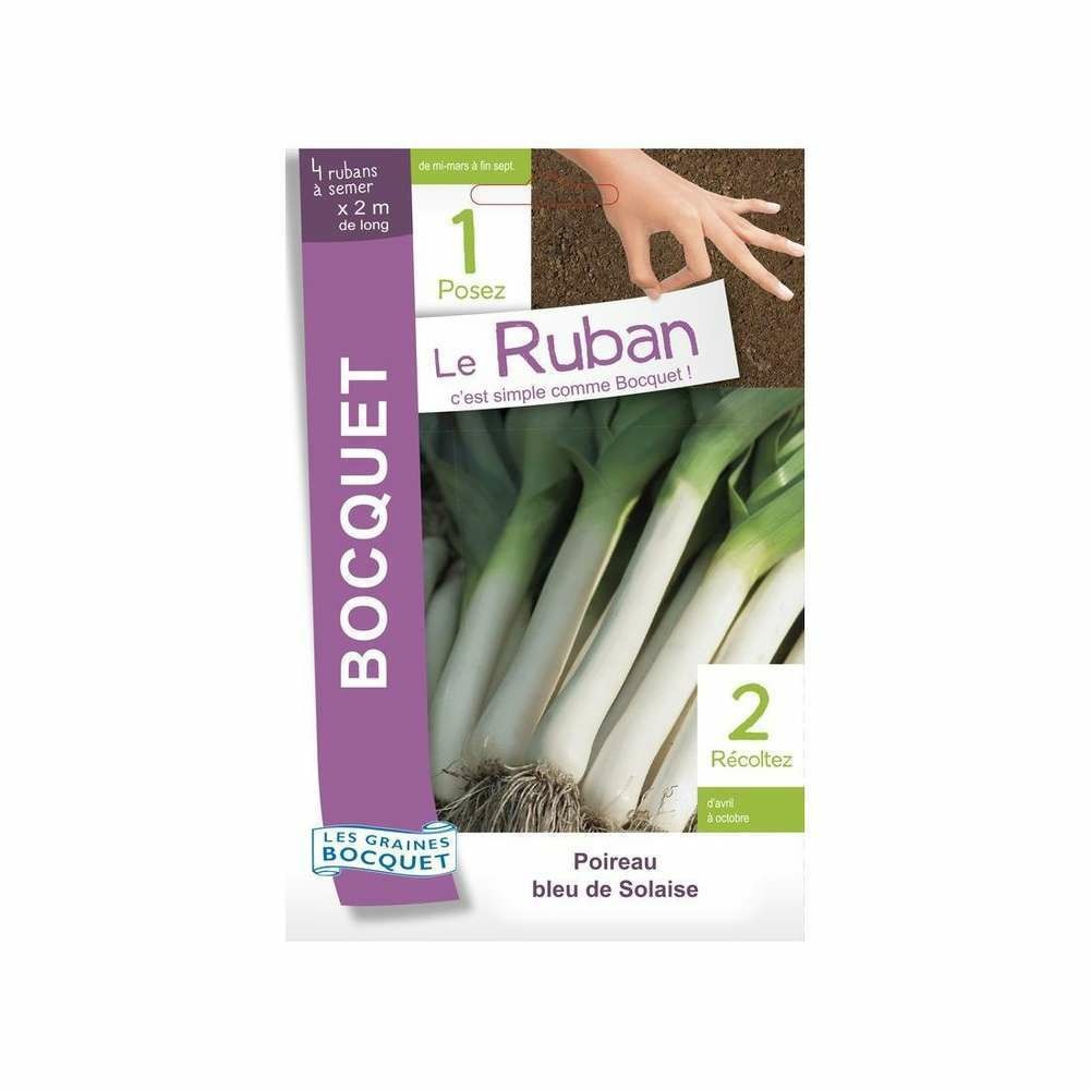Poireau Bleu de Solaise en ruban Ã  semer