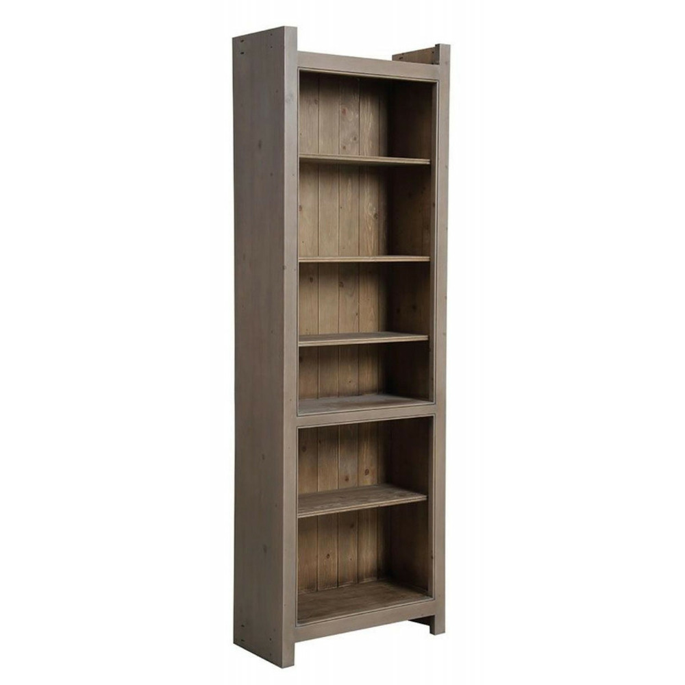 Bibliothèque 5 étagères bois marron - natural interior's