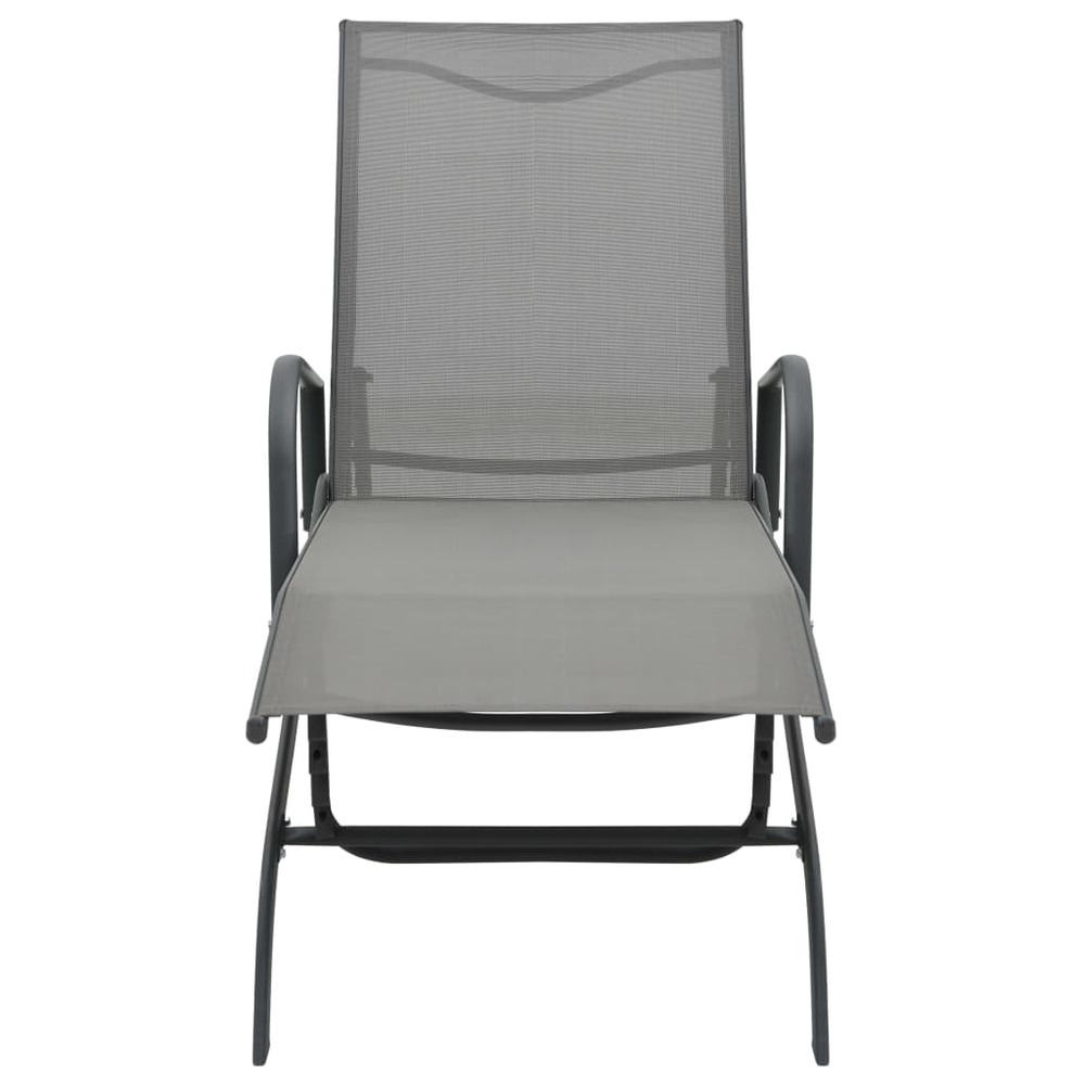 Chaise longue acier et textilène