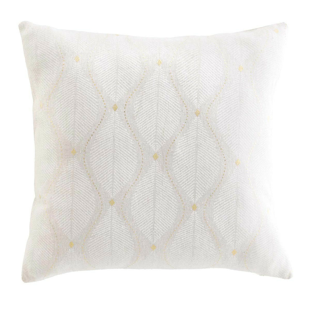 Coussin imprimé métallisé 