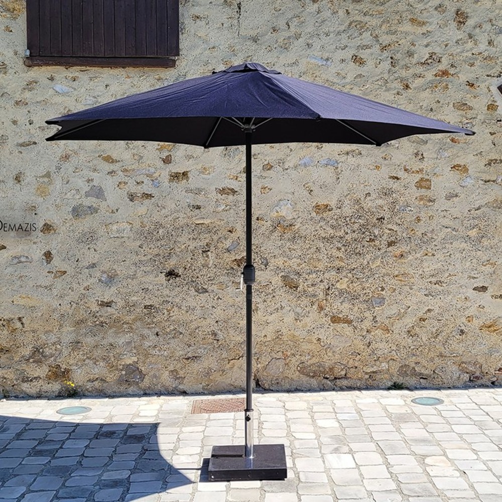 Parasol noir en aluminium 300 cm kalomo