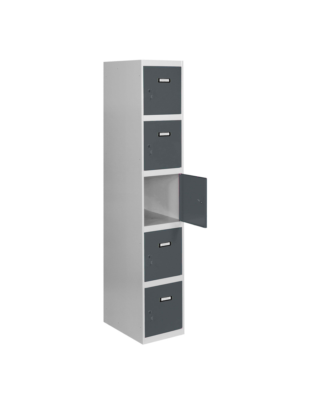 Casier-armoire simonlocker prof.dism.5 porte 1/5 400 in gr/an gris/antracite 1800x400x500 - simonrack